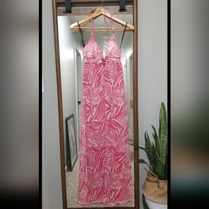 G by Guess Pink Maxi Halter Dress